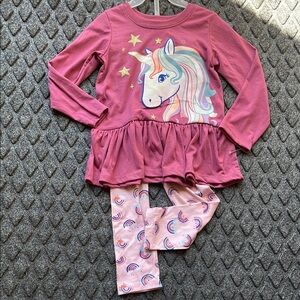 Unicorn Magic Kids Pajamas Set - Pink
